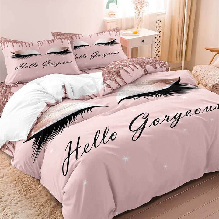 Øje- og Vippe Duvet Sæt i 100% Bomuld