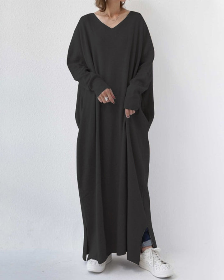 Harriet™ | Elegant Vinter Maxi Kjole til Kvinder med Lange Ærmer