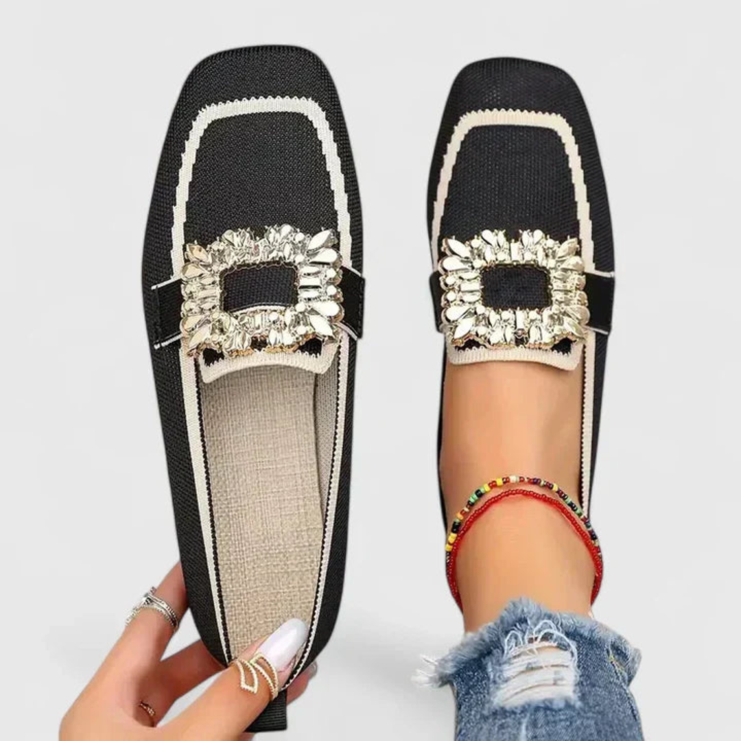 Doris | Dame Kristalspænde Slip-On Loafer
