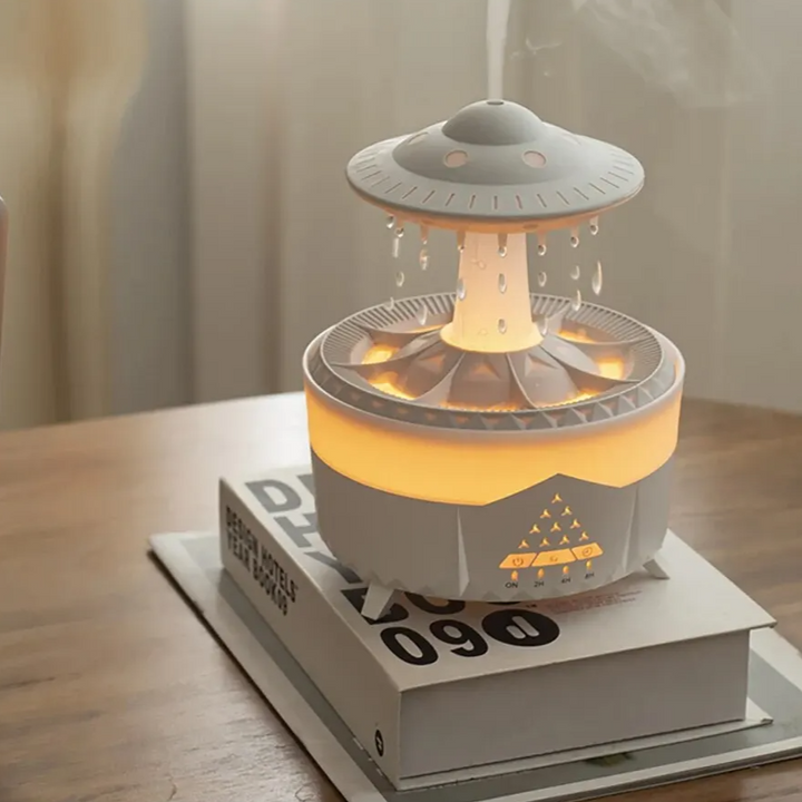 Ultralyd Aromaterapi Luftfugter med Fjernbetjening - Moderne UFO-design
