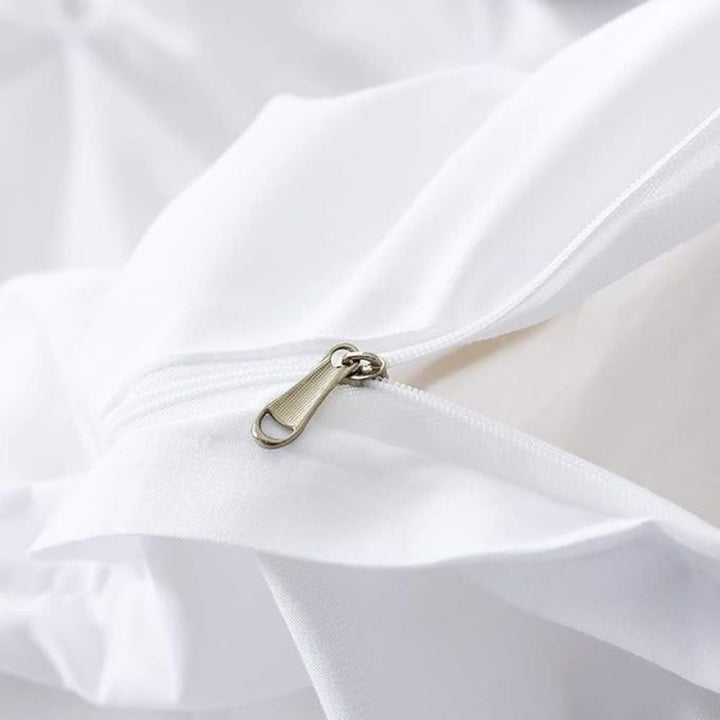 Pintuck Duvet Cover Sæt i Mikrofiber - 3 Stykker