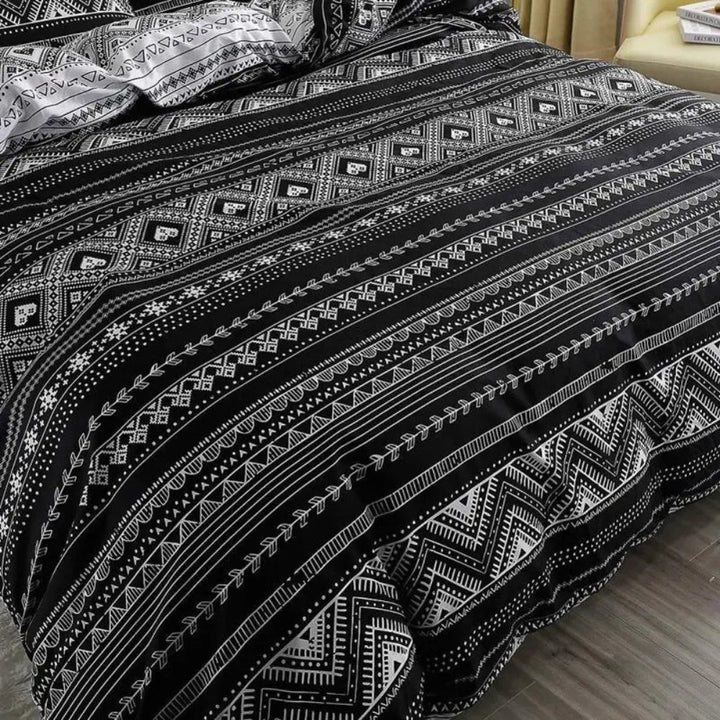 Moderne Geometrisk Dynecover Sæt i Mikrofiber med Tribal Mønster