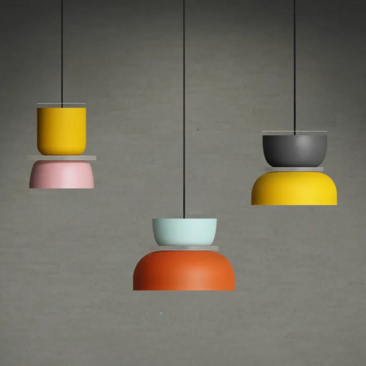 Multifarvet Macaron Pendellampe i Nordisk Design