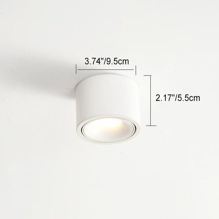 Justerbar Minimalistisk LED Loftlampe i Sort eller Hvid