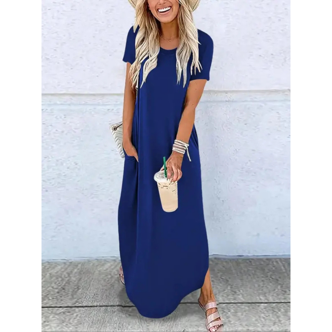 Dora™ | Casual Sommer Rund Hals Maxi Kjole