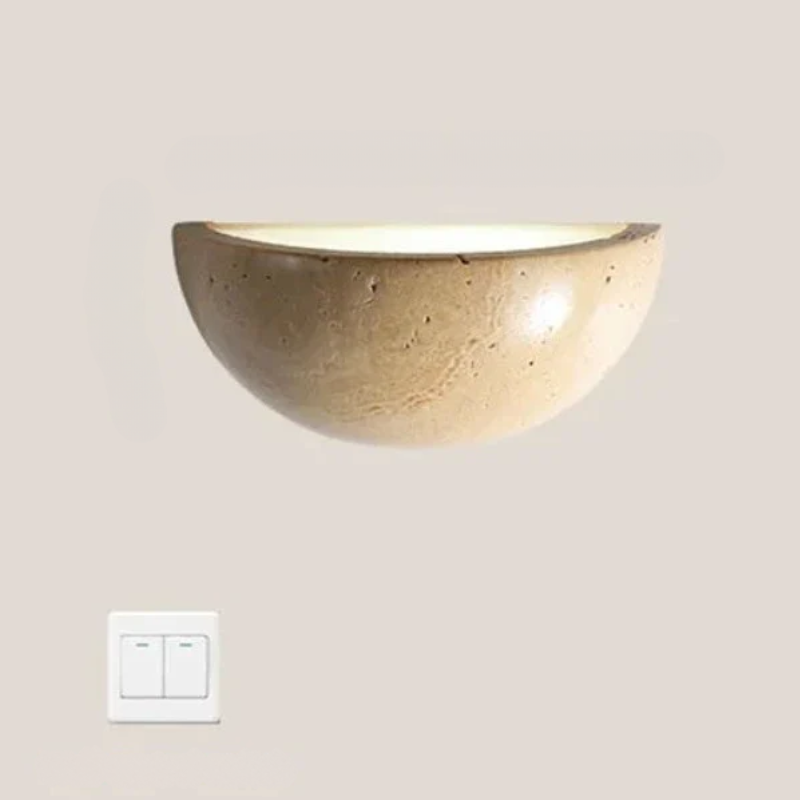 Naturligt Tekstur LED Væglampe i Elegant Design