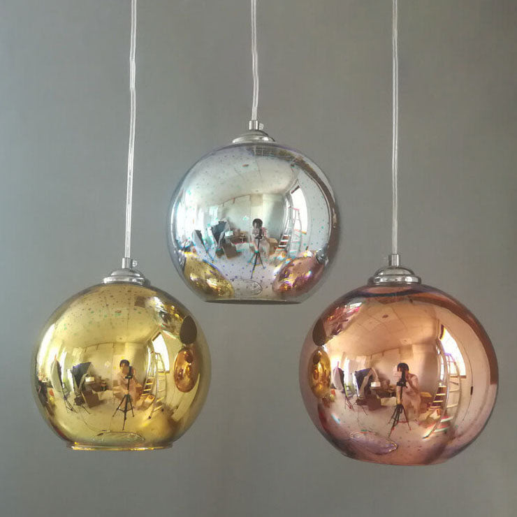 3D Farverig Glas Pendellampe med Justerbar Længde