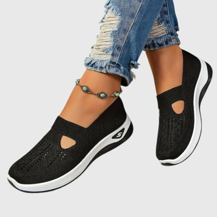 Frieda | Dame Åndbare Slip-On Strik Sneakers