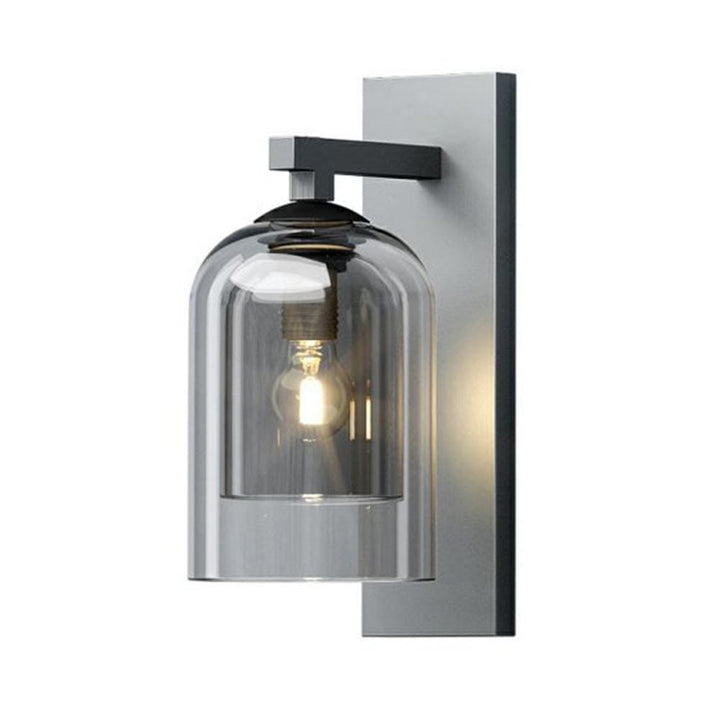 Moderne Røget Glas Væglampe med Slankt Design