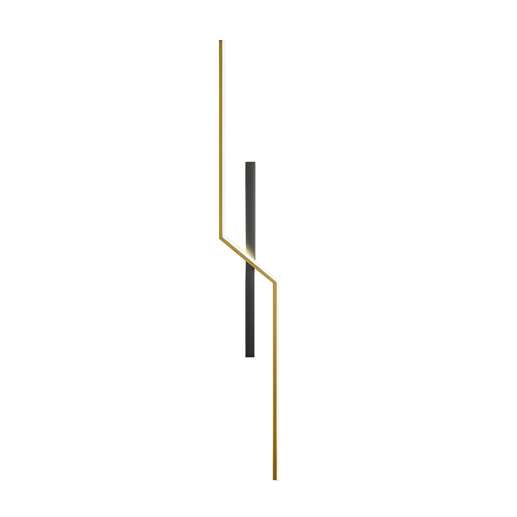 Moderne Sort og Guld LED Væglampe med Minimalistisk Design