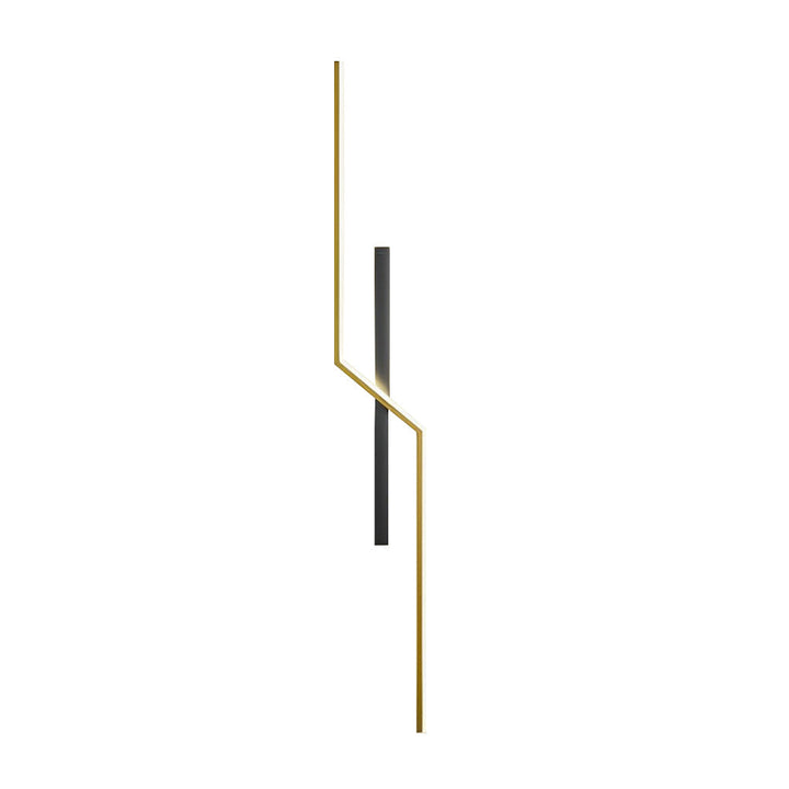 Moderne Sort og Guld LED Væglampe med Minimalistisk Design