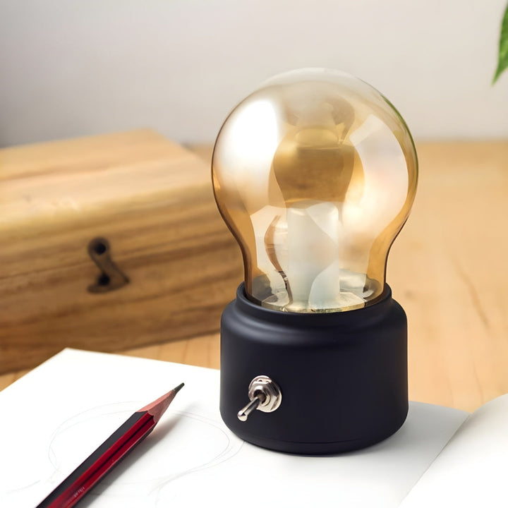 Genopladelig Retro LED Bordlampe med USB Opladning