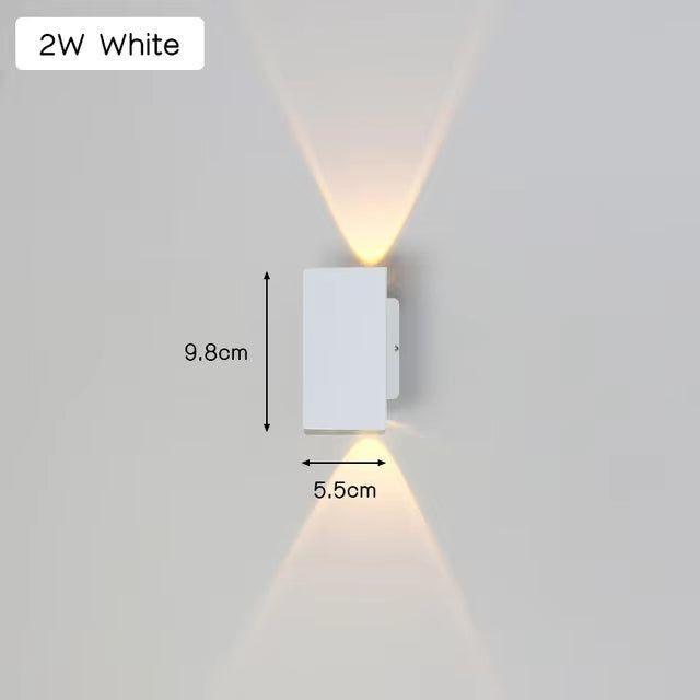Vejrbestandig Aluminium LED Væglampe til Udendørs Belysning