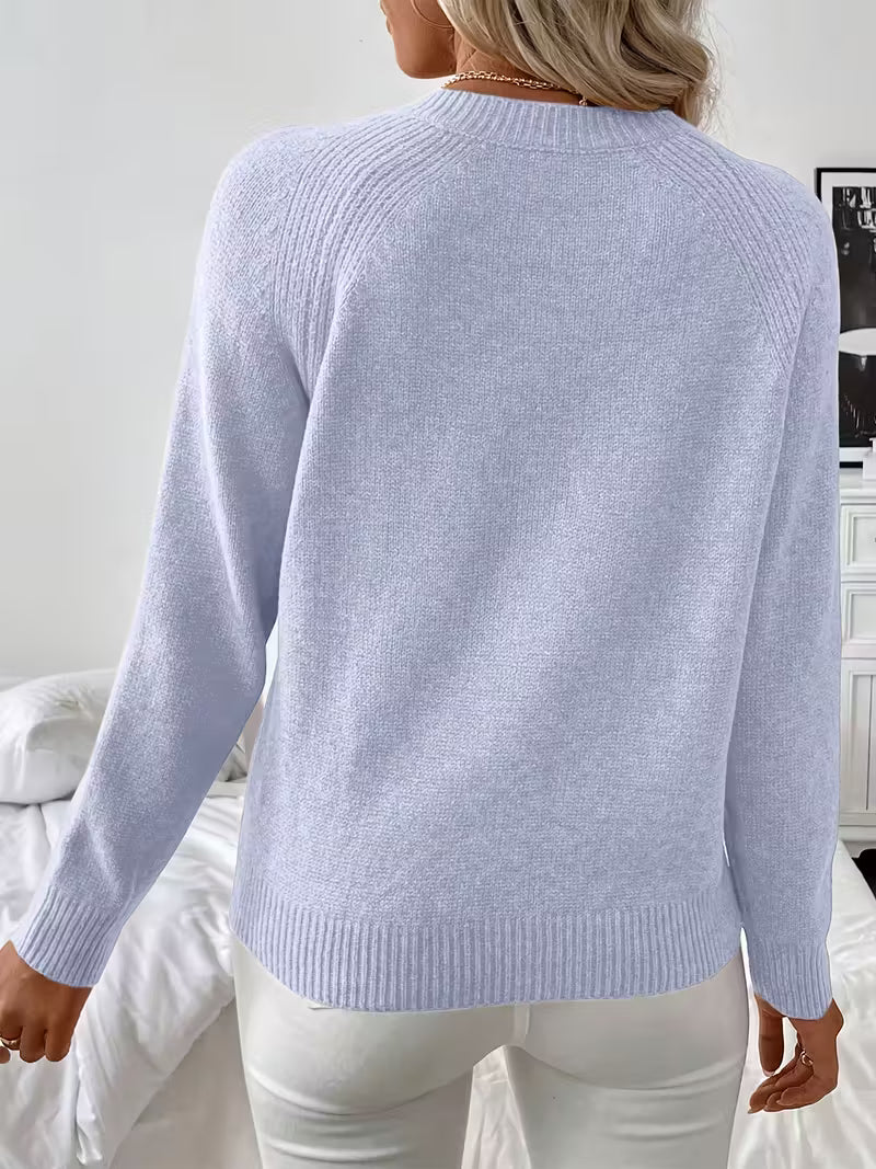Hilarina™ | Langærmet Strikket Sweater