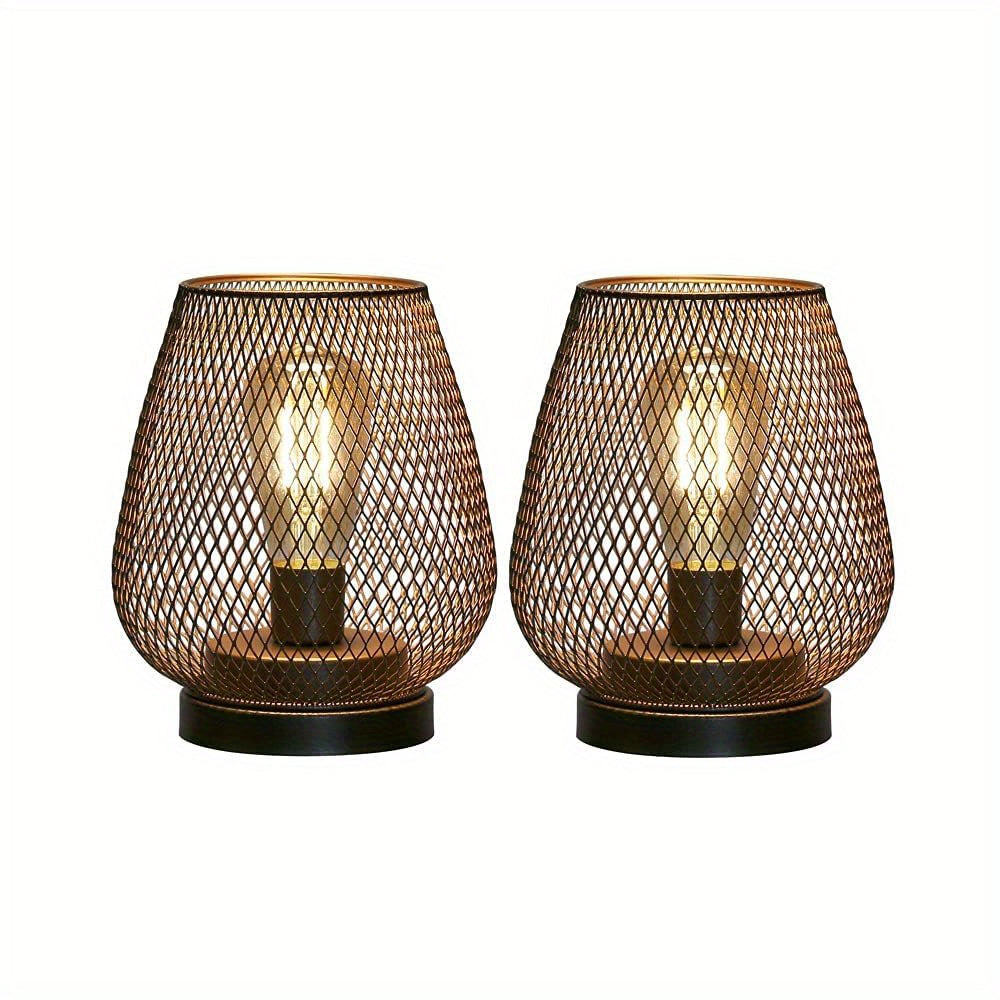 Industriel Mesh Bordlampe Sæt med LED Pærer