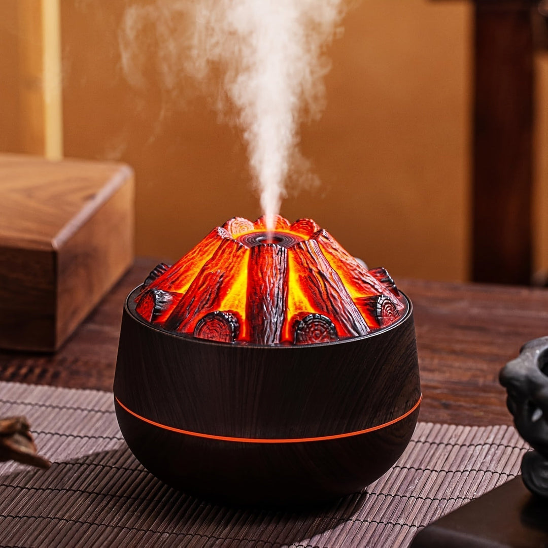 Mini Kulfire Diffuser med Realistisk Flammeeffekt og Tågeindstillinger