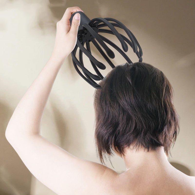 Genopladeligt Blæksprutte Hovedmassageapparat med Vibrationer