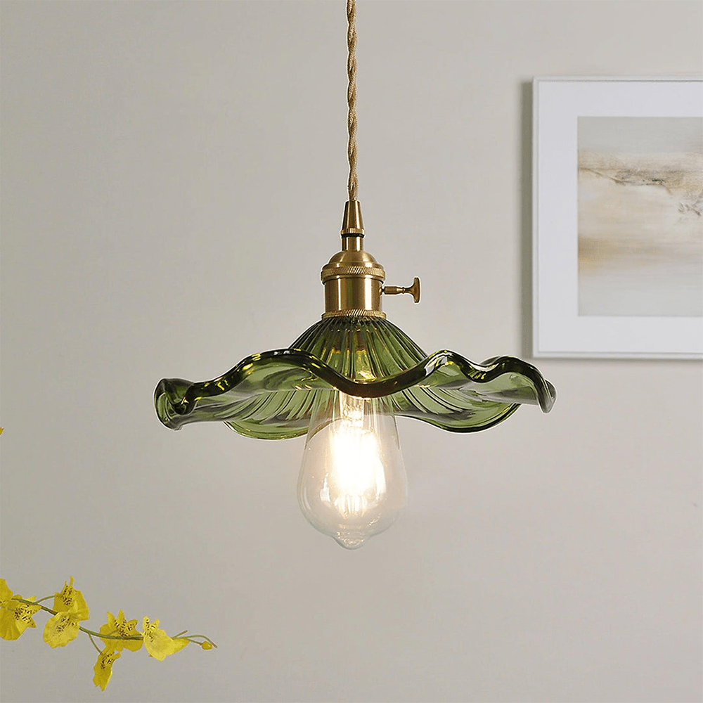 Hibiscus Pendel i Metal og Glas