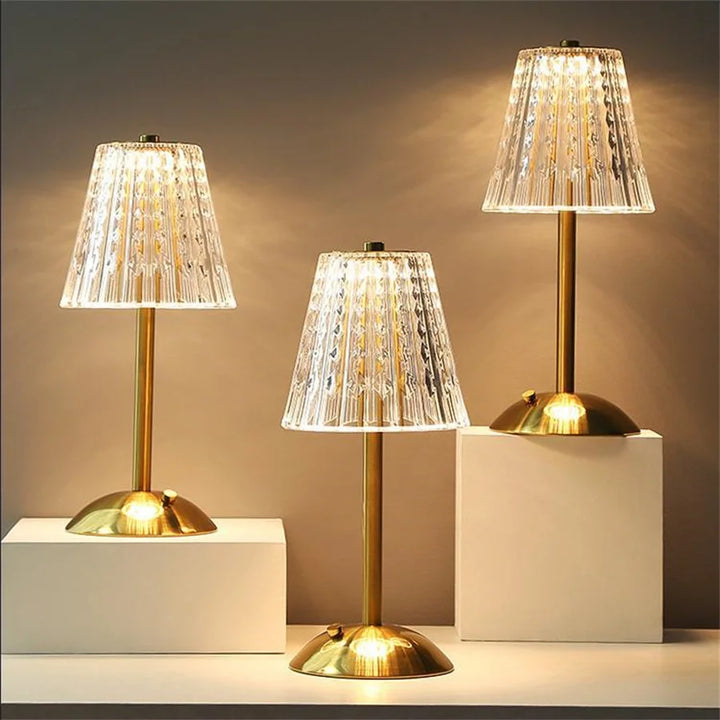 Krystal Touch Kontrol Bordlampe i Aluminium