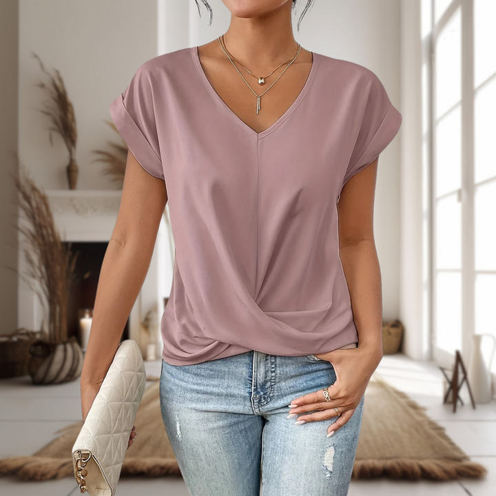 Elle™ | Afslappet Sweetheart Hals T-Shirt