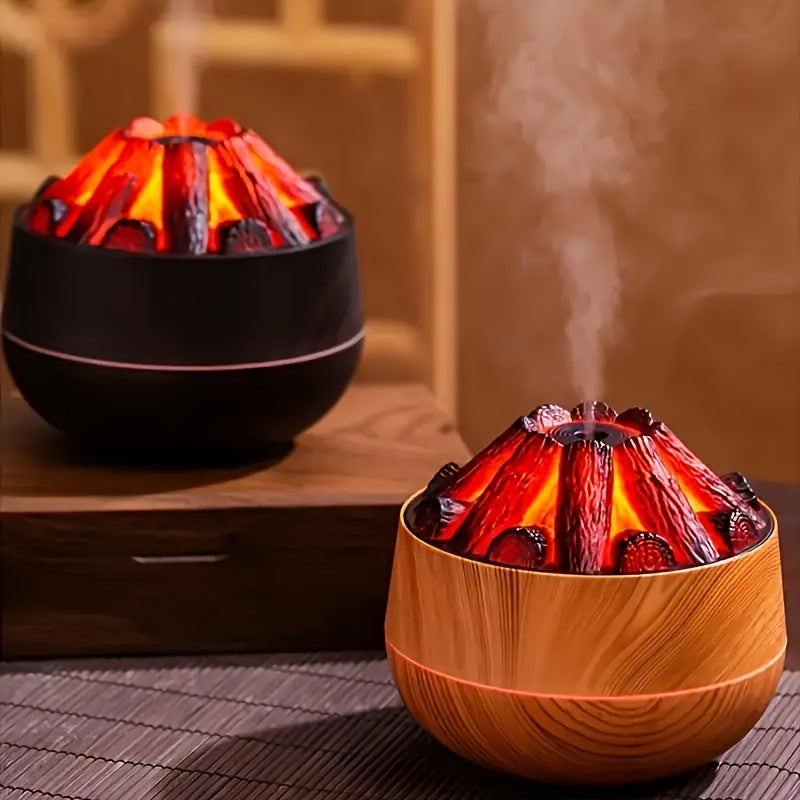 Mini Kulfire Diffuser med Realistisk Flammeeffekt og Tågeindstillinger