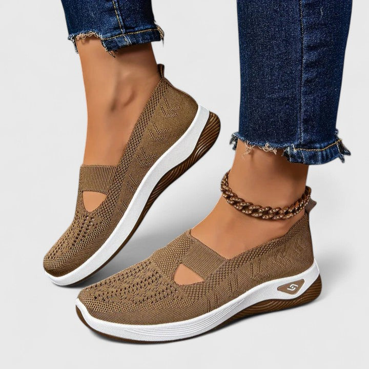 Regine | Dame Slip-On Åndbare Mesh-Gå-Sneakers