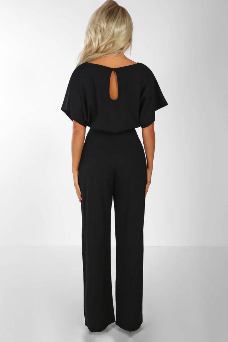 Stella | Kvinders Bukse-jumpsuit med Bælte og Flatterende Ærmer