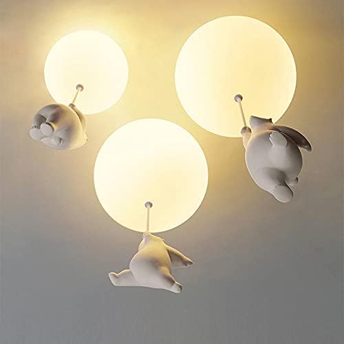 Loftlampe med Bjørn og Rød Ballon