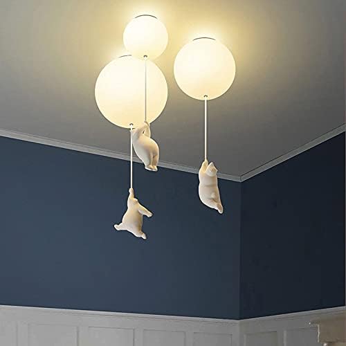 Loftlampe med Bjørn og Rød Ballon