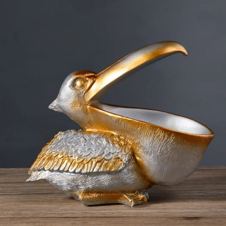 Elegant Guld Pelikan Nøgle- og Breveorganisator