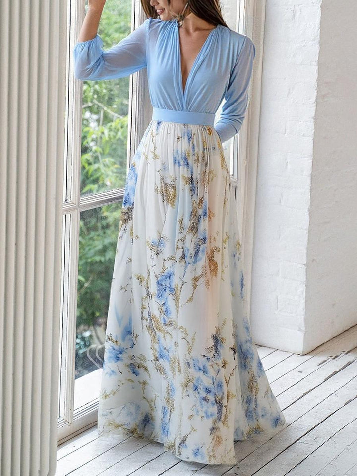 Kelli™ | Maxi Kjole med Fantastisk Blomsterdesign