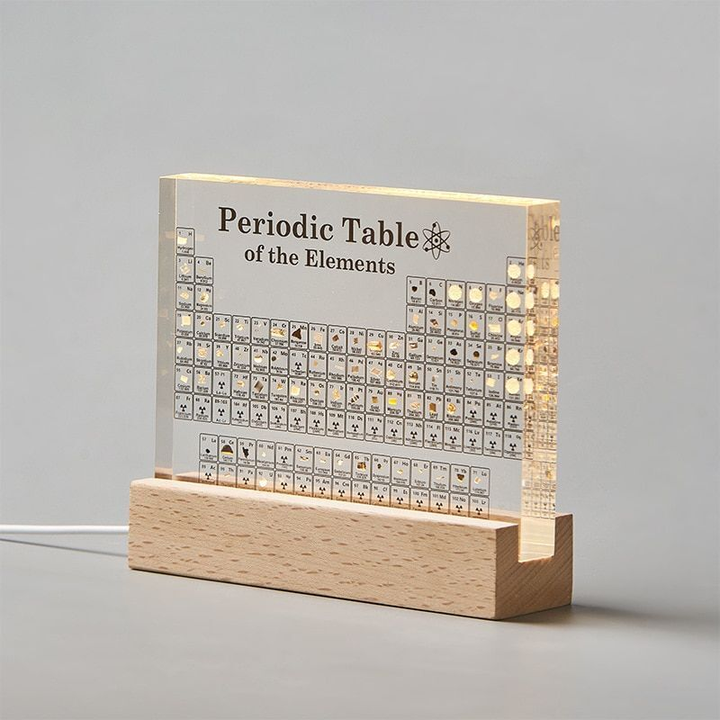 Akryl Periodisk Tabel Display med 83 Elementer