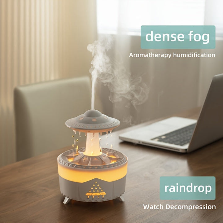 Æterisk Olie Diffuser med Regndråbe Design og Luftfugter Funktion
