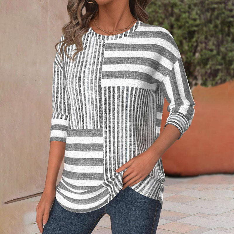 Tricia™ | Stribet Komfort Bluse