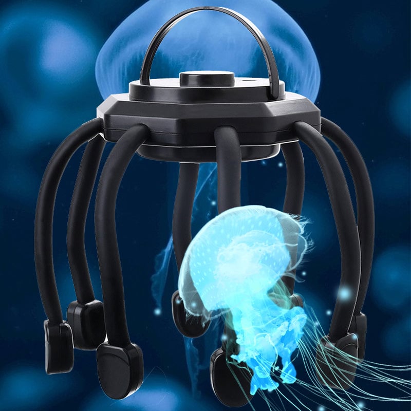 Genopladeligt Blæksprutte Hovedmassageapparat med Vibrationer