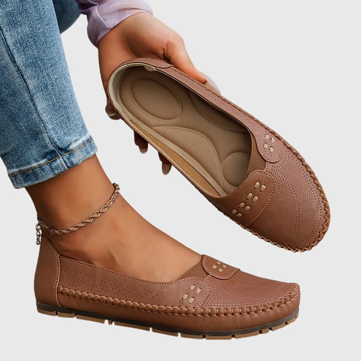 Petra | Dame Forår Perforerede Lette Loafers