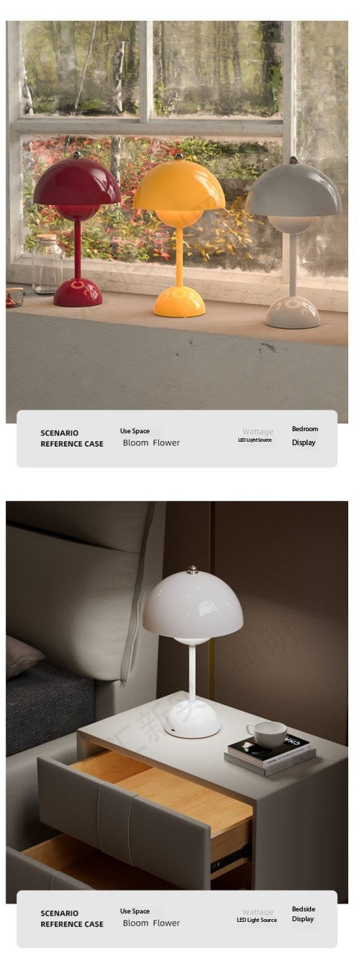 Genopladelig LED Bordlampe med Touch-Control og 8 Farver