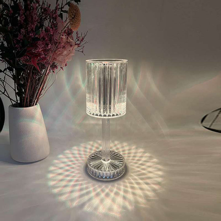 Rosa Berøringsaktiveret Bordlampe med RGB Belysning