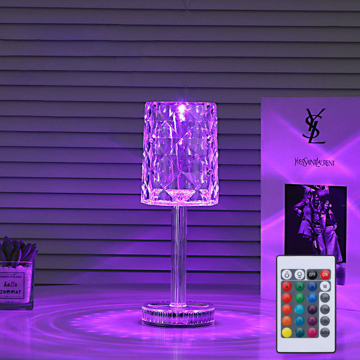Rosa Berøringsaktiveret Bordlampe med RGB Belysning