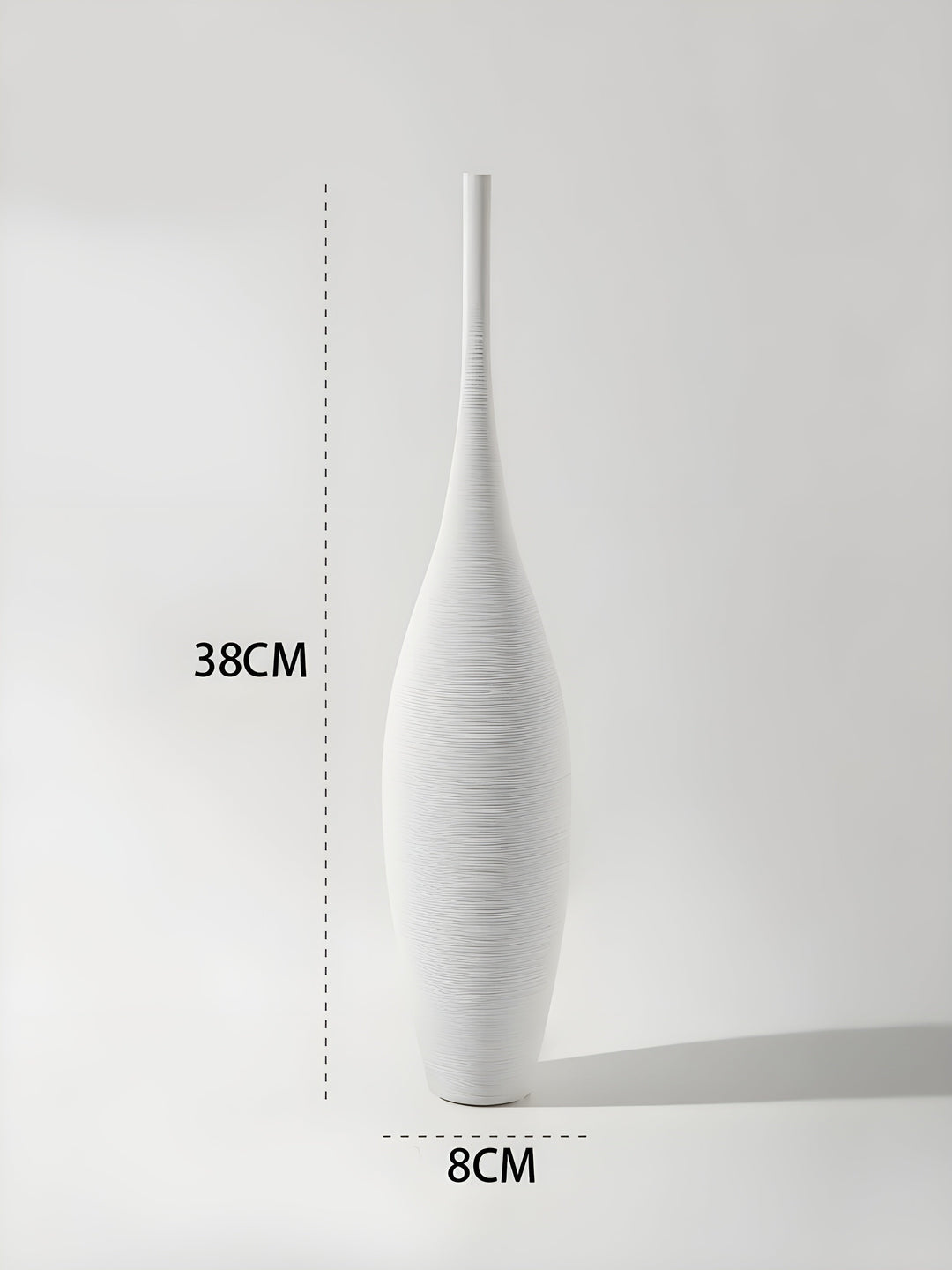 Minimalistisk Håndlavet Keramisk Vase i Sort-hvidt Design