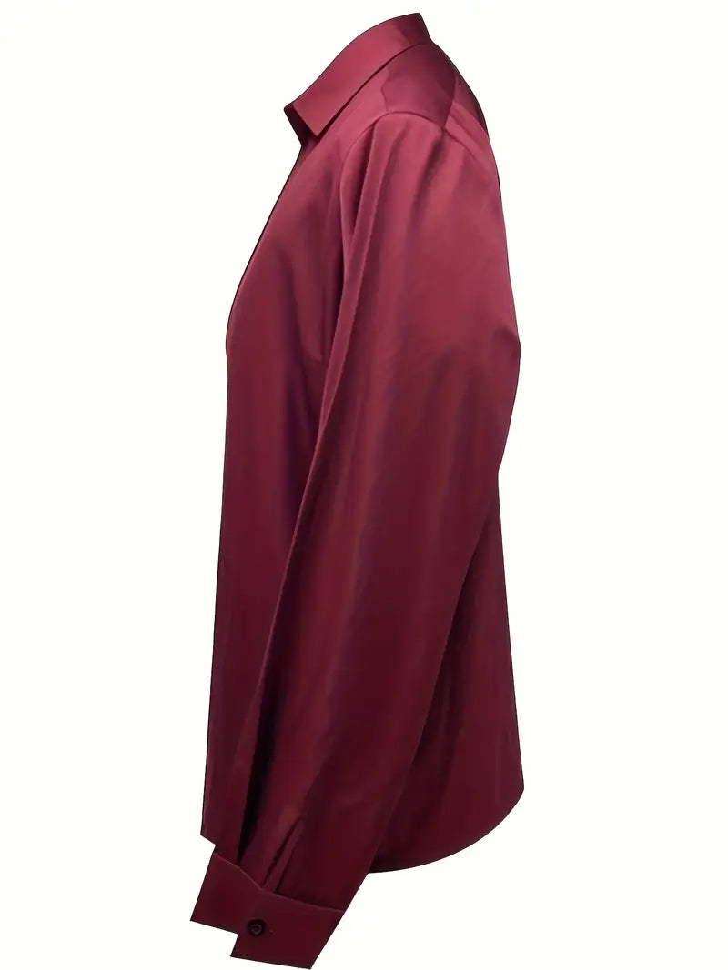 Eva™ | Luksus Satin V-Hals Bluse