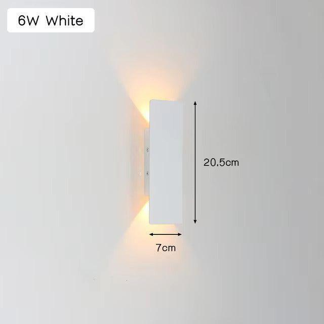 Vejrbestandig Aluminium LED Væglampe til Udendørs Belysning