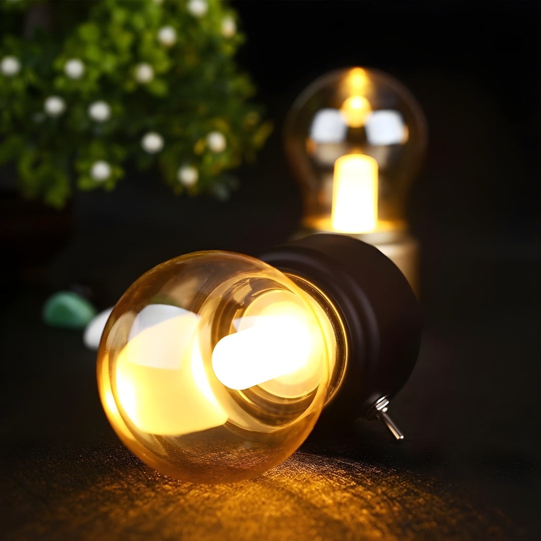 Genopladelig Retro LED Bordlampe med USB Opladning