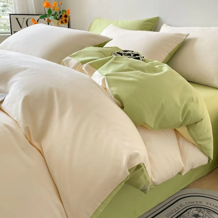 Satin Duvet Cover Sæt med Lynlås og Puder 100% Satin