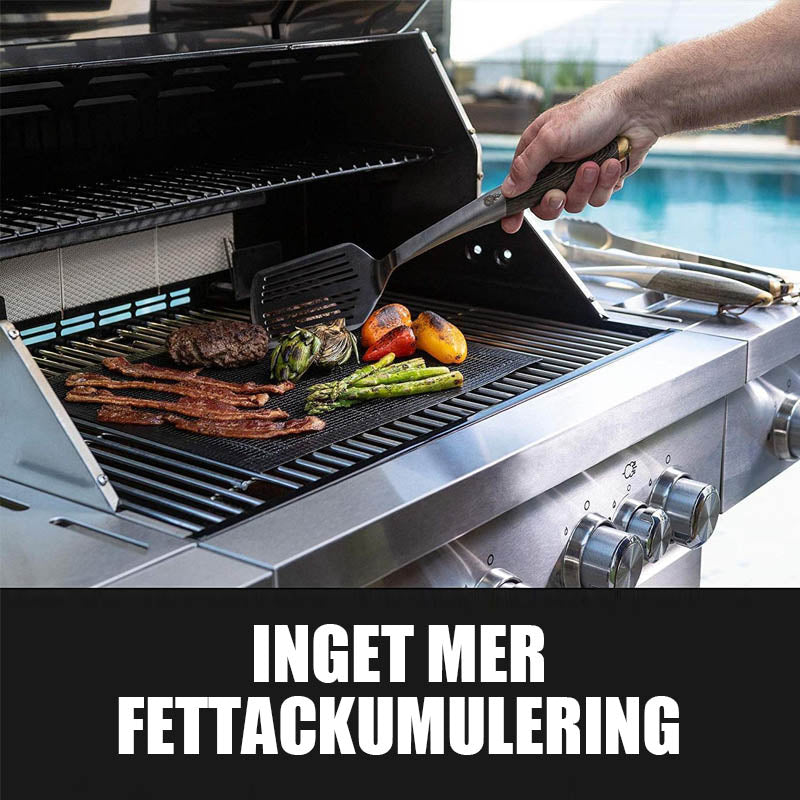 Genanvendelig Non-Stick Grillmåtte til BBQ - Varmebestandig og Let at Rengøre