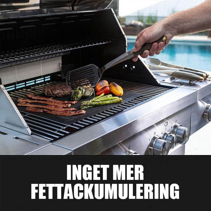 Genanvendelig Non-Stick Grillmåtte til BBQ - Varmebestandig og Let at Rengøre