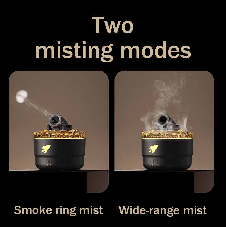 Lava Ring Aroma Luftfugter med LED Nattelys og Dobbelt Dampfunktion
