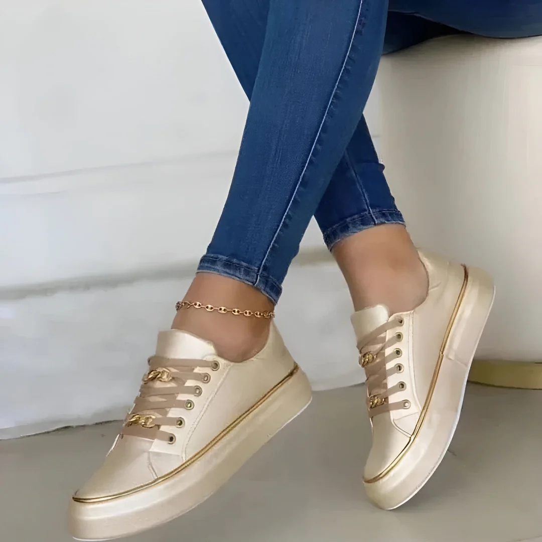Pauline | Dame Platform Snøre Sneakers