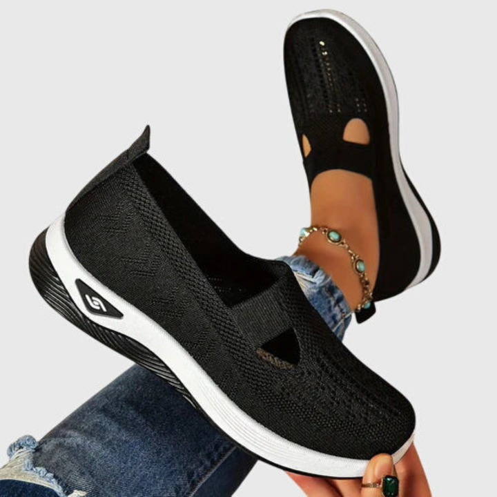 Frieda | Dame Åndbare Slip-On Strik Sneakers