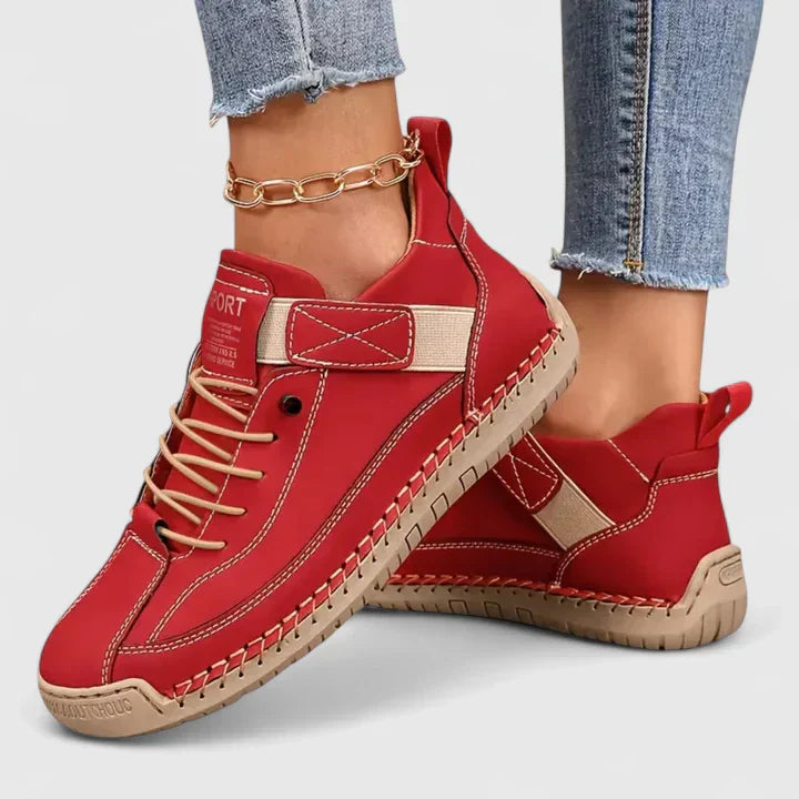Jessica | Dame Lækre Chic Behagelige Snøresneakers